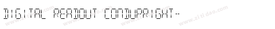 Digital Readout CondUpright字体转换